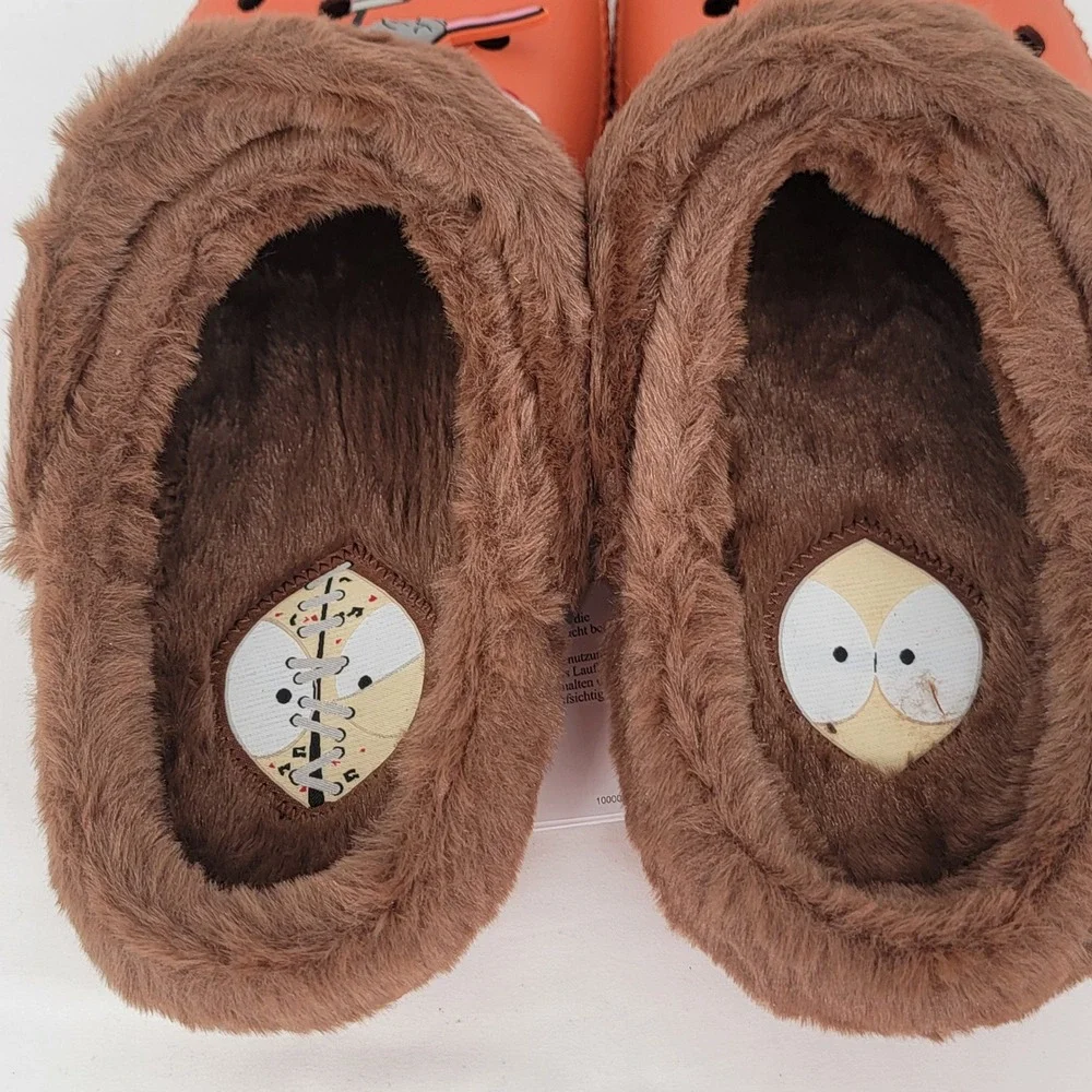 South Park Crocs Kenny Classic Lined Clog Orange Faux Fur Mens 9 W 11